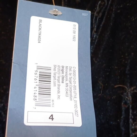 NWT Universal Thread Black Velvet Long Sleeve Jumpsuit - Picture 3 of 5